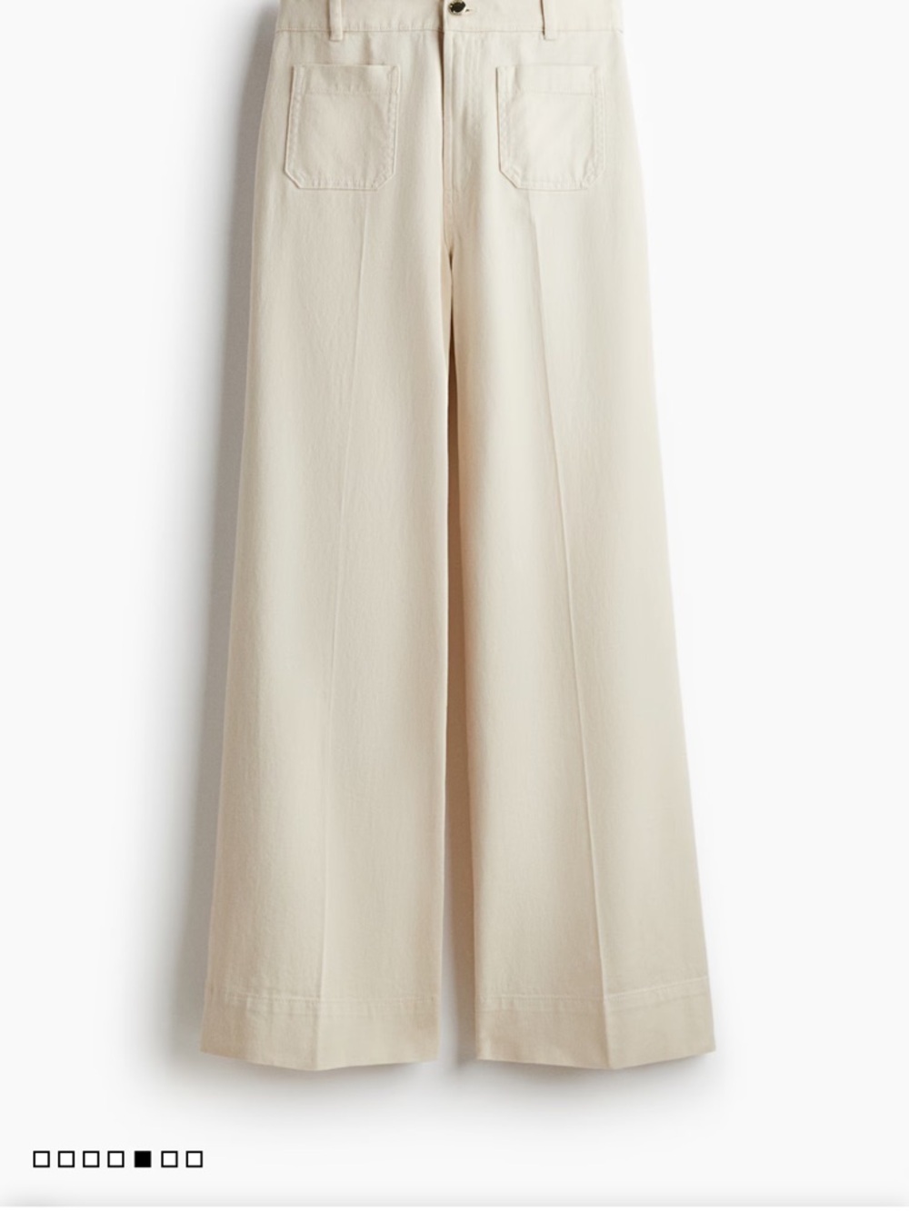H&M WIDE-LEG TWILL PANTS Women's Trousers